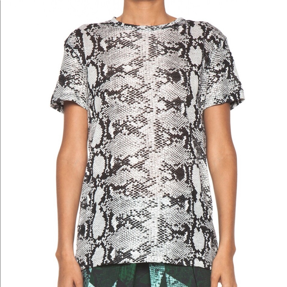 NWOT ZARA Short Sleeve Baggy Python Tunik Top